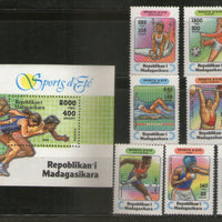 Malagasy 1995 Sport Boxing Weightlifting 7V+M/S MNH Set # 5014
