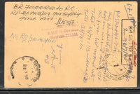 India Hyderabad State 1980 8 pies Hyderabad Postal Stationary Post Card P&T Used # 5031