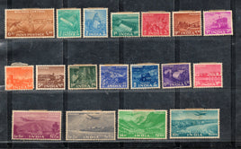 India 1955 2nd Def. Series Five Year Plan Phila D20-37 18v set Mounted Mint # 5045