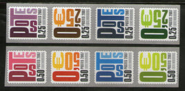 Luxembourg 2007 Self Adhesive Coil Stamp odd shaped 8v MNH # 5059