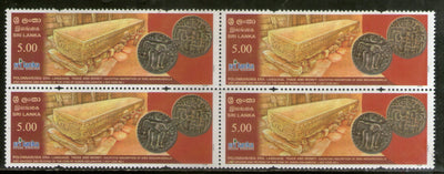 Sri Lanka 2009 Ancient Coins on Stamp Sculpture Stone Carving BLK/4 MNH # 5148b