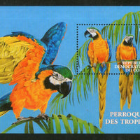 Congo 2000 Amazon Parrots Birds Wildlife Animals Sc 1542 M/s MNH # 5162