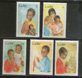 Zaire 1981 Noel Christmas Festival Children Sc 1037-41 5v MNH # 516