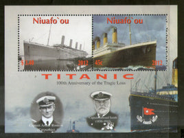 Niuafo'ou 2012 Titanic Disaster Ships Transport M/s MNH # 5255