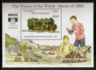 Guyana 1992 Toy Steam Locomotive Railway Transport M/s MNH # 5374