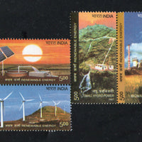 India 2007 Renewable Energy Solar Wind Hydro Biomass Setenant MNH # 5476