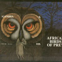 Gambia 1993 Owl Birds of Prey Sc 1377 M/s MNH # 5514