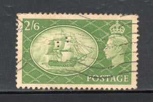 Great Britain 1951 HMS Victory Sc 286 with WM Perfin Used # 554