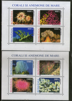 Romania 2001 Corals & Sea Anemones Marine Life Sc 4483-84 M/s MNH # 5602