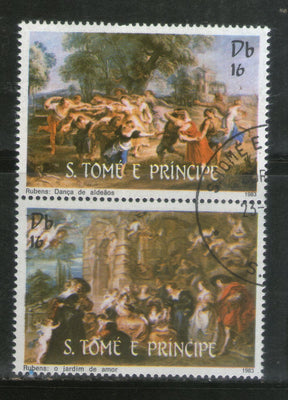 St. Thomas & Prince Is. 1983 Rubens Painting Art 2v Sc 692 Cancelled # 560