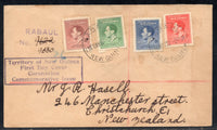 New Guinea 1937 Coronation of KG VI and QE Sc 48-51 4v FDC to New Zealand # 5612