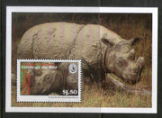 Antigua 1994 Rhinoceros Wildlife Animals Sc 1778 M/s MNH # 5618