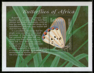 Sierra Leone 2001 African Butterflies Moth Insect Sc 2437 M/s MNH # 5619