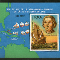 Romania 1992 Columbus & Sailing Ships Sc 3774 M/s MNH # 5701