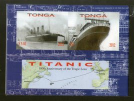 Tonga 2012 Titanic Disaster Ships Transport M/s MNH # 5701