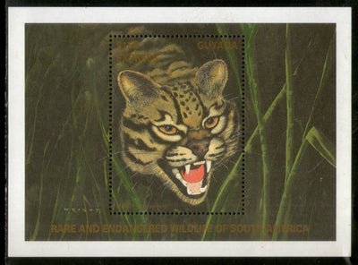 Guyana 1990 Ocelot Leopard Wildlife Animal Sc E30 M/s MNH # 5752