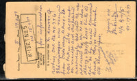 Travancore – Cochin State 1977 4p Elephant Service Postal Stationery Post Card P&T Used # 5773