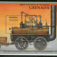 Grenada 1991 Early Steam Locomotive Trains Railway Sc 2023 M/s # 5797