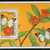 Maldives 1993 Great Orange Tip Butterflies & Flowers Moth Insect Sc 1906 M/s MNH # 5843