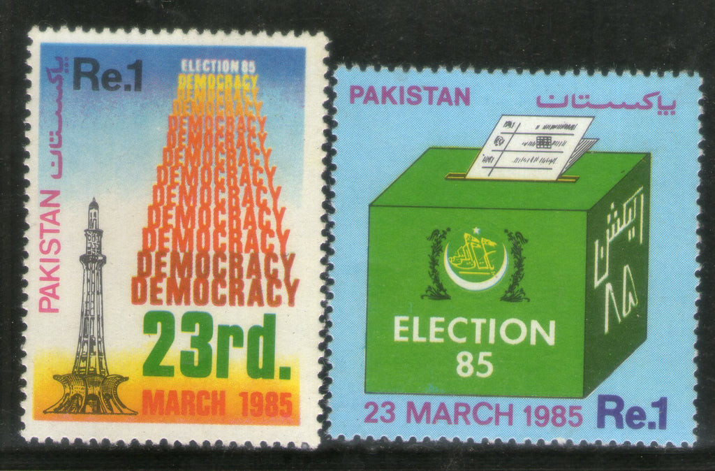 Pakistan 1985 Elections Sc 645-46 MNH # 5895