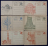 India 1989 6 Diff. India-89 Taj Mahal Hawa Mahal Red Fort Air Mail Post Card MINT # 5917
