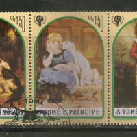 St. Thomas & Prince Is. 1981 Int'al Year of Child Dog Paintings Sc 632 Cancelled # 6009