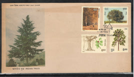 India 1987 Indian Trees Banyan Pipal Sal Chinar Flora Phila-1104-7 FDC # 6083
