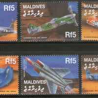 Maldives 2000 Airplanes Automobile Trains Transport Sc 2499 6v MNH # 614