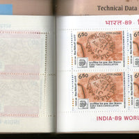 India 1987 India-89 Philatelic Exhibition Sheetet Complete Booklet MNH # 6251