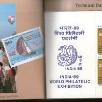 India 1987 India-89 Philatelic Exhibition Sheetet Complete Booklet MNH # 6251