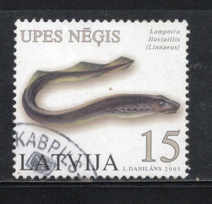 Latvia 2005 Lampetra Fish Sc 620 Used # 626