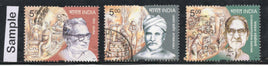 India 2002 Social Reformer Ayyan Kali Gora Phila-1918-20 Used Stamp Set # 631