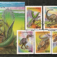 Tanzania 1994 Dinosaurs Pre Historic Animal Wildlife Sc 1217-24 7v+M/s Cancelled # 6339