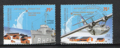 Argentina 2002 Antarctic Programme Ship Aircraft Sc 2177-78 2v MNH # 656