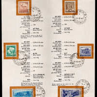 India 1967 4th Def. Series Phila- D75-86 6v Cancelled Folder # 6576