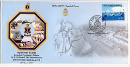 India 2023 Award President’s Colour INS Dronacharya Ship Special Cover # 6693