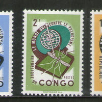 Congo 1961 Malaria Eradication Mosquito Health Sc 414-16 MNH # 676
