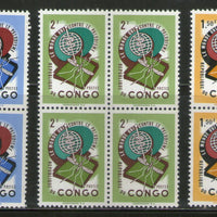 Congo 1961 Malaria Eradication Mosquito Health Sc 414-16 BLK/4 MNH # 676B