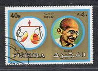 Fujeira 1973 Mahatma Gandhi of India & Zodiac Sign 1v Cancelled # 680