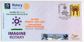 India 2022 Imagine Rotary International Cultural Exchange Special Cover # 6895