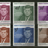 Congo 1969 John F. Kennedy US President 6v MNH # 690