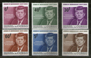 Congo 1969 John F. Kennedy US President 6v MNH # 690