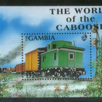 Gambia 1991 World of Caboose Railway Train Sc 1119 M/s MNH # 692