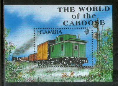 Gambia 1991 World of Caboose Railway Train Sc 1119 M/s MNH # 692