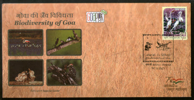 India 2021 Biodiversity of Goa Water Bird Wildlife Animals Special Cover # 6937