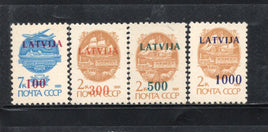 Latvia 1991 4 diff O/P on USSR Sc 308-11 MNH # 694