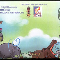 India 2024 Bannerughatta Biological Park Wildlife Animals KARNAPEX Special Cover # 6959