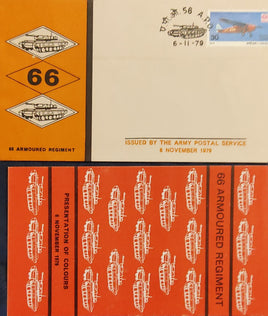 India 1979 Armoured Regiment Military Coat of Arms APO Cover # 7008