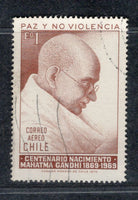 Chile 1969 Mahatma Gandhi of India Apostle of Non Violence Cancelled # 700