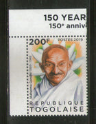 Togo 2019 Mahatma Gandhi of India 150th Birth Anniversary 1v MNH # 711